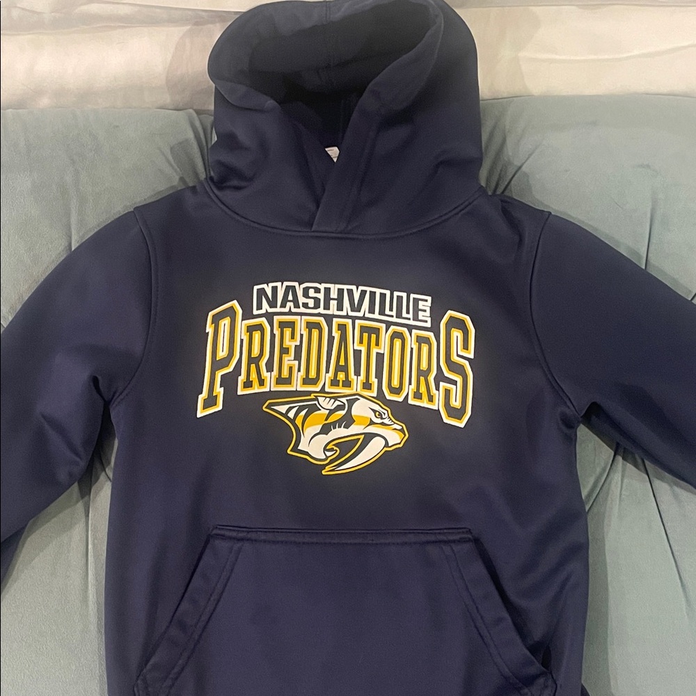 Navy Nashville Predators Hockey Kids Hoodie